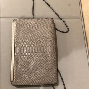 Madewell snakeskin clutch/crossbody bag